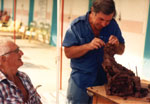 Adolph sculpting at Miami Beach