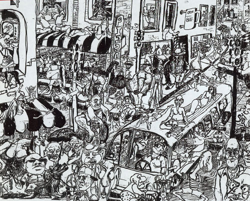 Sketch for a mural