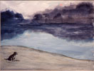 Lilac at lake painting thumbnail