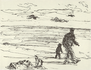 05 - man and child walking on beach