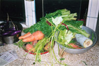 Vegetables waiting to be cooked