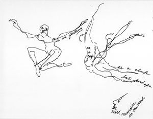 Dancer wordrawing